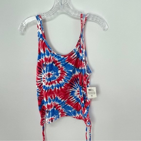 No Boundaries Red White & Blue Swirl Tank Top - Picture 5 of 7